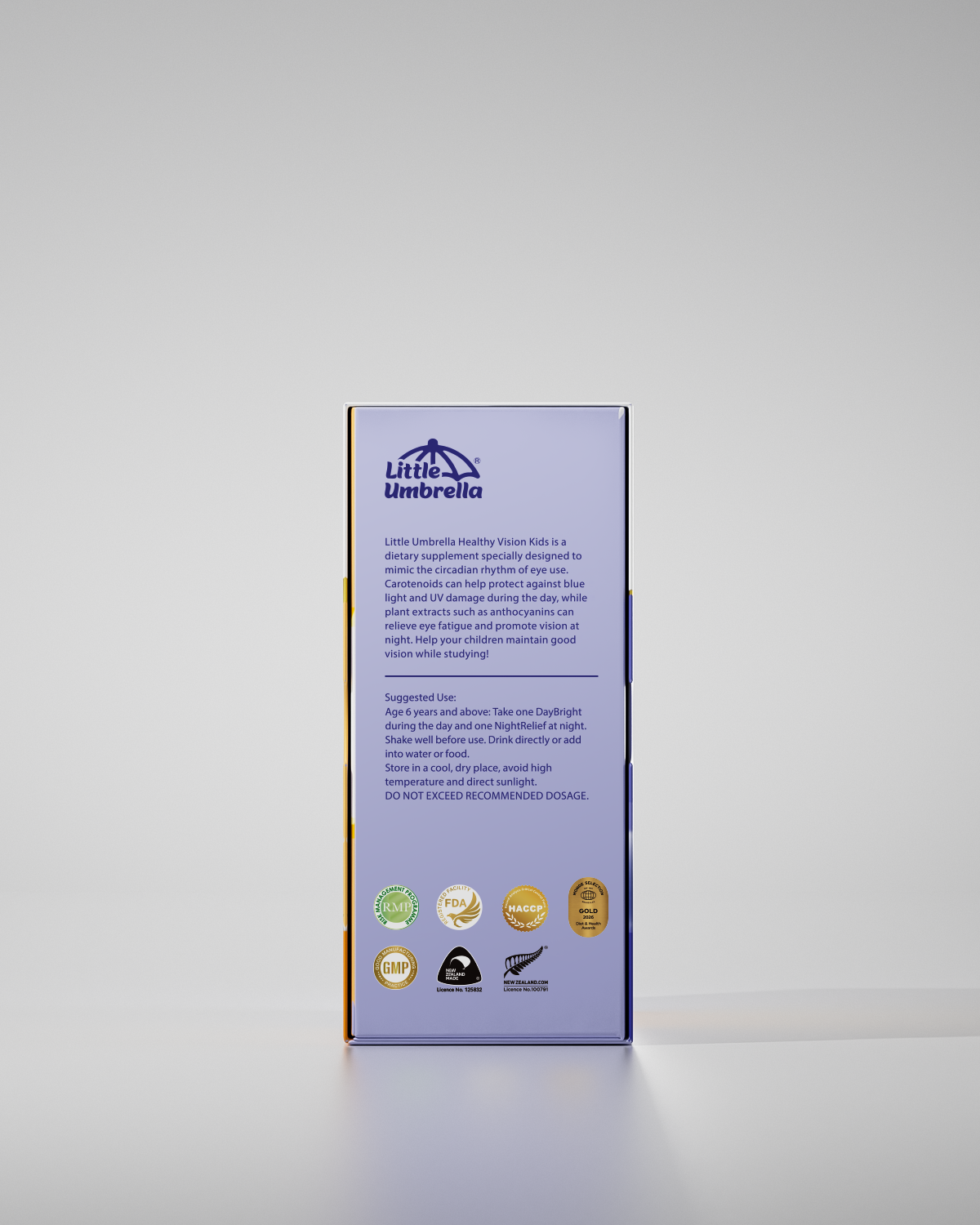 Little Umbrella Healthy Vision Kids — right side view of packaging