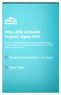 Little Umbrella Organic Algae DHA — right side view of packaging