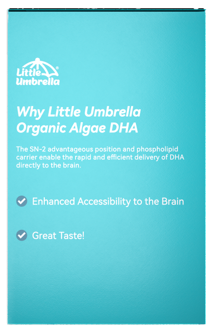 Little Umbrella Organic Algae DHA — right side view of packaging