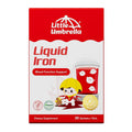 Little Umbrella Liquid Iron — back view of packaging with label details