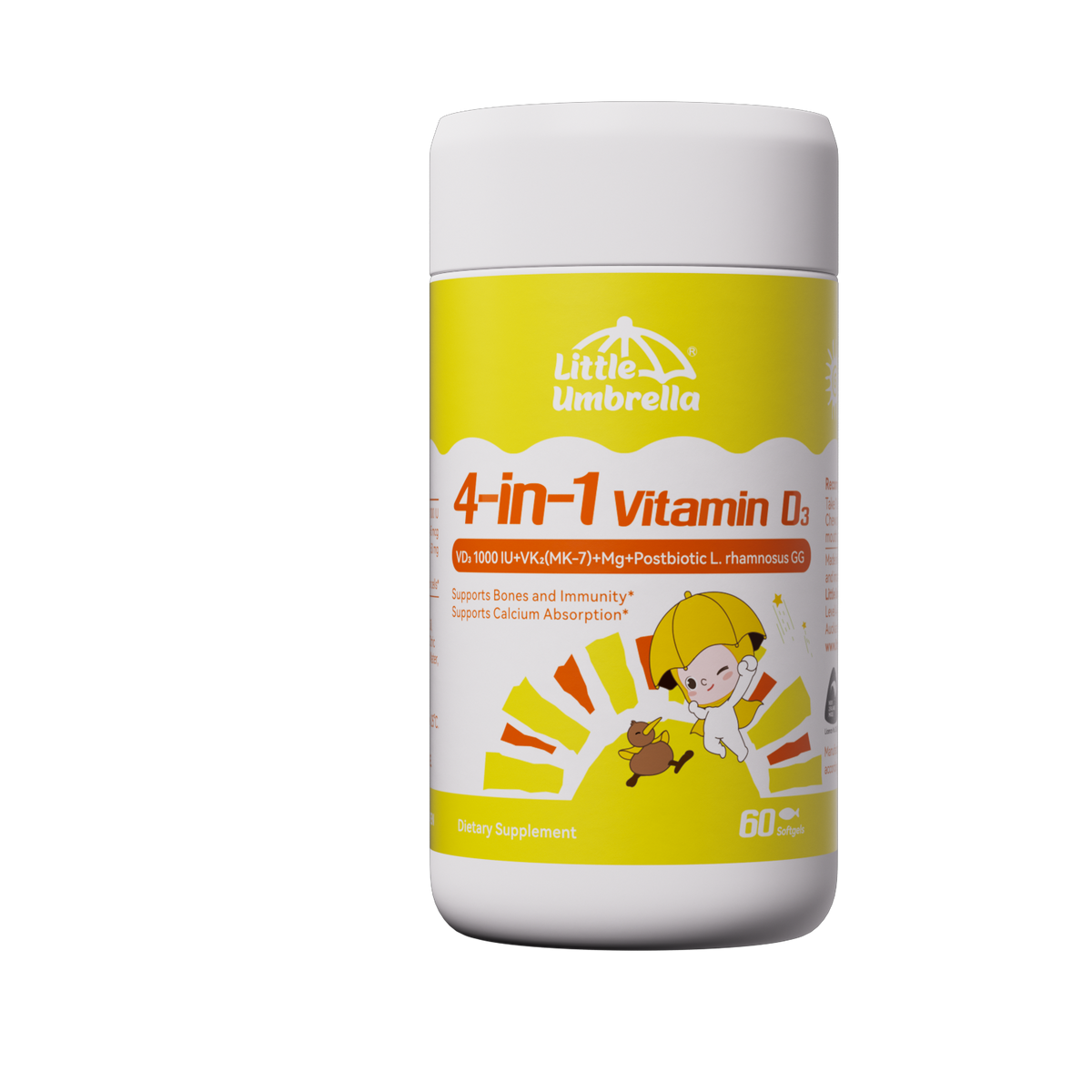 Little Umbrella 4-in-1 Vitamin D3 — front view of packaging