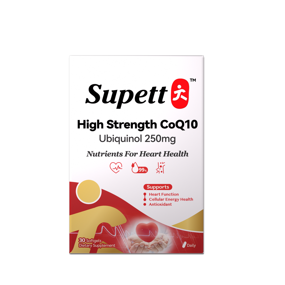 Supett High Strength CoQ10 — front view of packaging