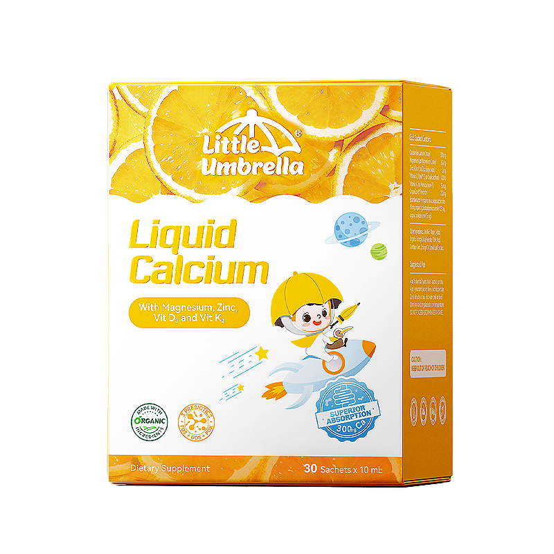 Little Umbrella Liquid Calcium Organic Prebiotic Version — key visual