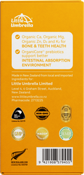 Little Umbrella Liquid Calcium Organic Prebiotic Version — right side view of packaging