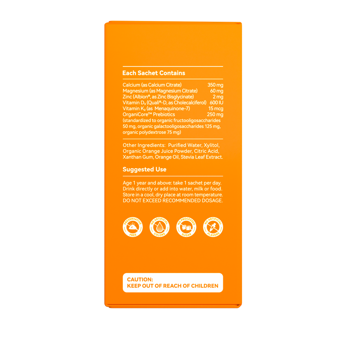 Little Umbrella Liquid Calcium MAX Version — left side view of packaging