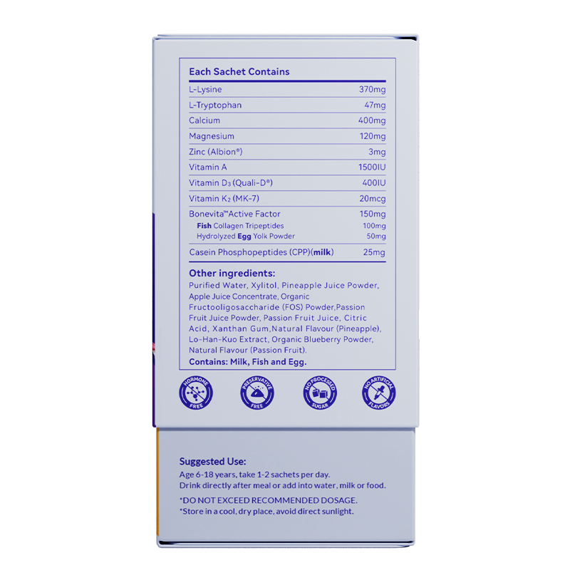 Little Umbrella GrowPro Liquid Calcium — Pineapple — left side view of packaging